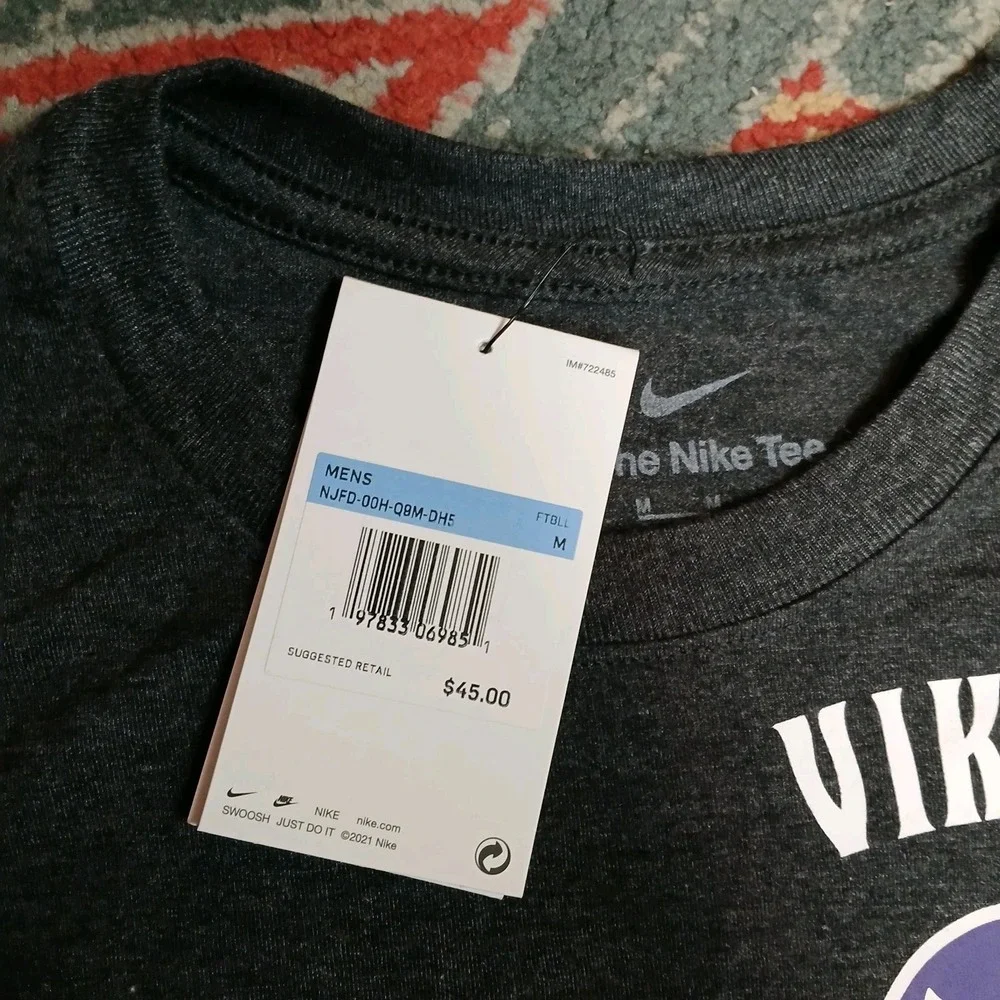 NWT Minnesota Vikings NFL‎ 1961 Nike Tee Shirt Heathered Grey Men's Medium $45